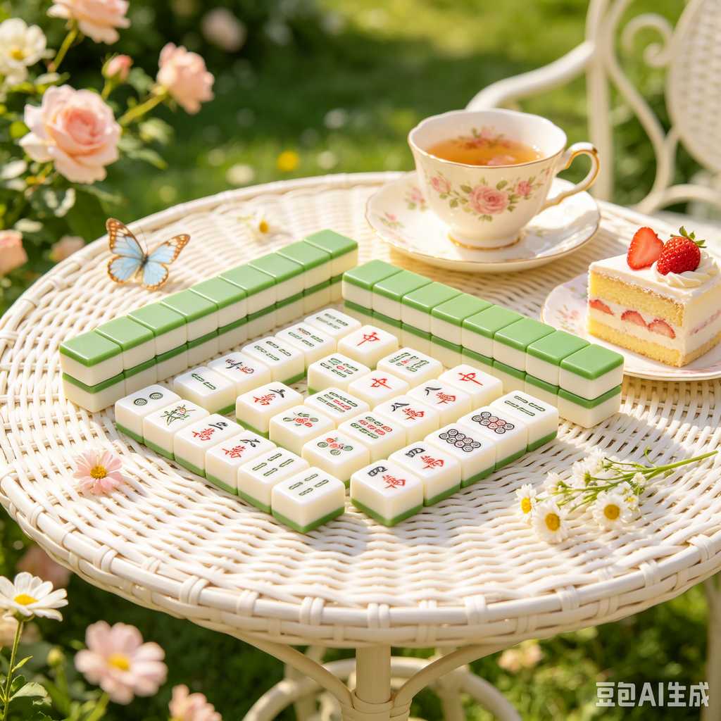 retro vintage mahjong set