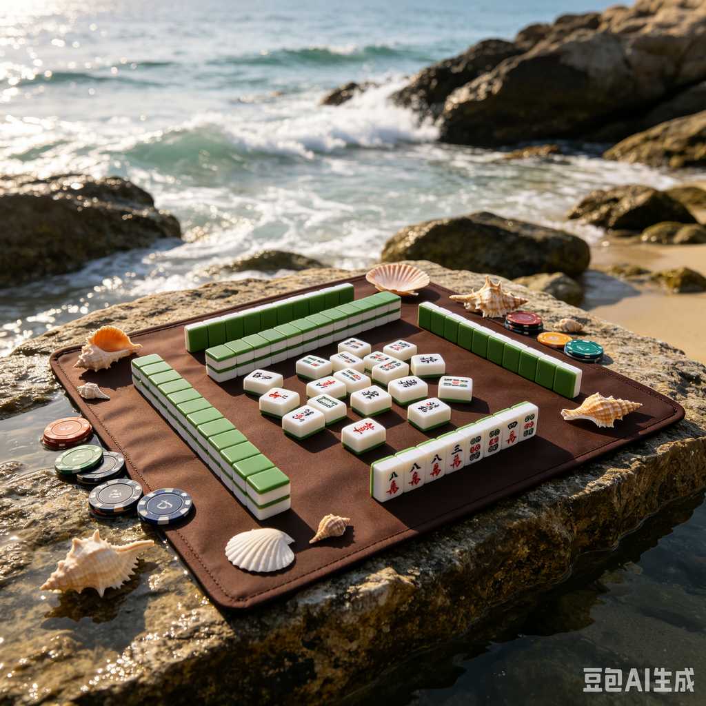 wooden mahjong set